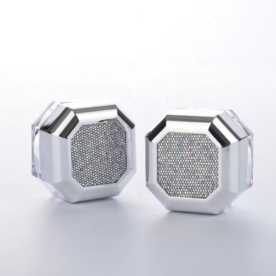 calidad  Other Empty Luxury Cosmetic Plastic Octangle Powder Jar With Strainer Loose Powder Compact Case fábrica